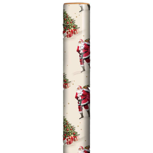 Picture of 7M SANTA CLAUS MERRY CHRISTMAS WHITE WRAPPING ROLL